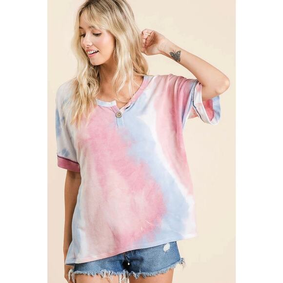 BT1872 Tie-Dye French Terry Top - Picture 3 of 9